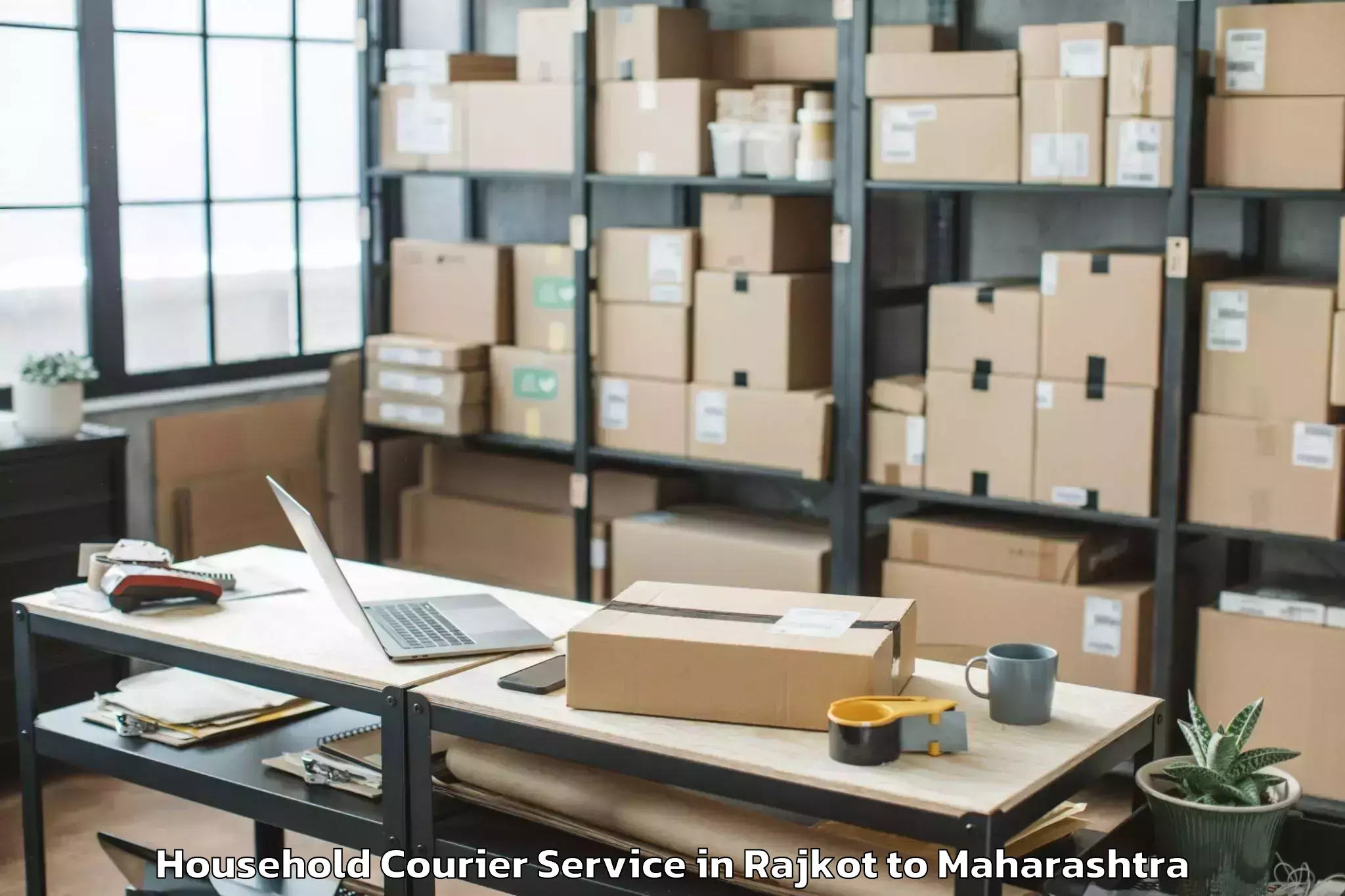 Easy Rajkot to Mandrup Household Courier Booking